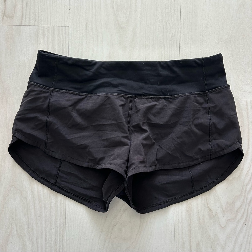 Lululemon Speed Up Shorts Black Lined 2.5 inch inseam Athletic Running Size 4 - Picture 2 of 5